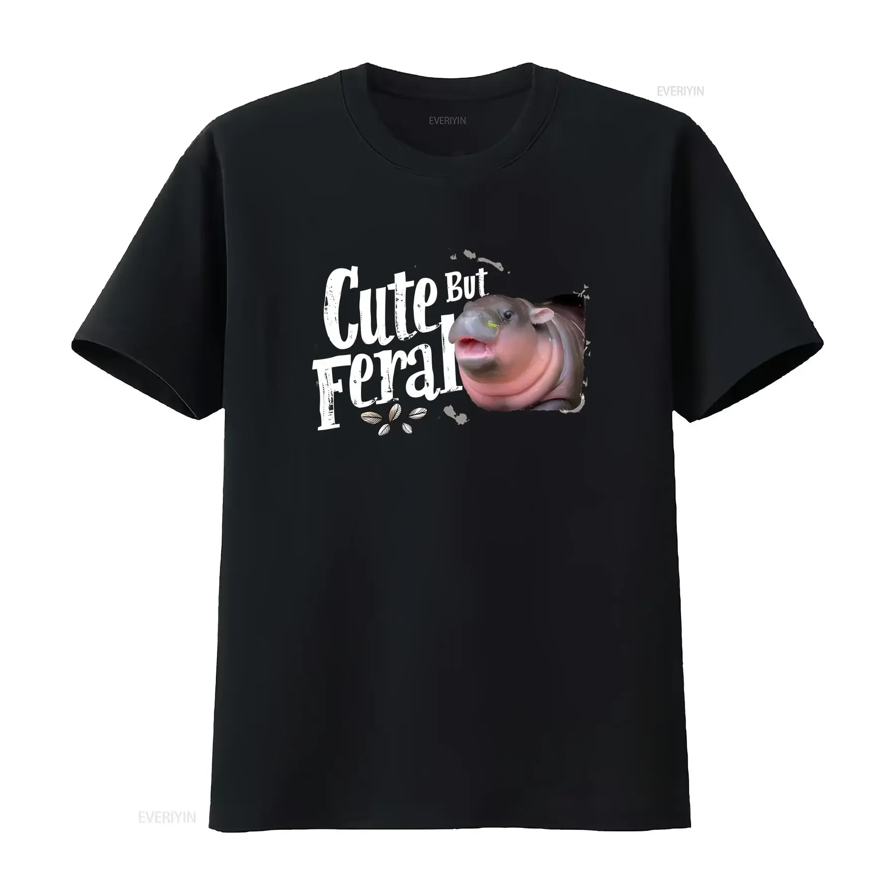 Moo Deng T Shirt cute but feral moodeng Vintage Dang Bootleg Funny Hippo Demure Trending Washed designer clothes vintage