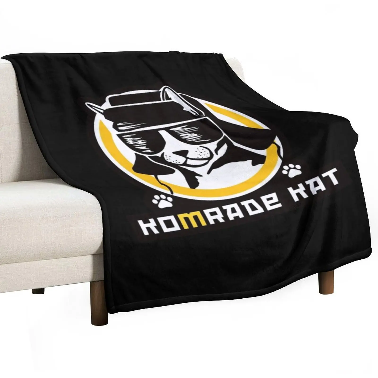 

Komrade Kat Throw Blanket Luxury Throw for sofa Custom warm for winter Blankets