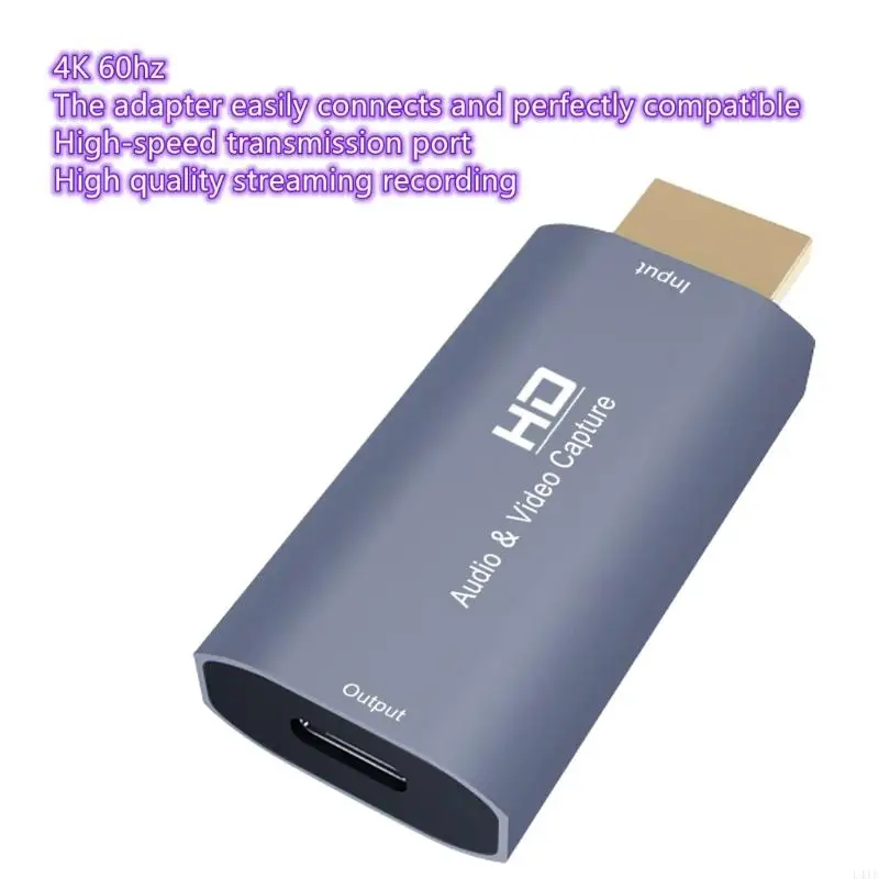 L41F 4K HDTV до USB C CAPLEAR CARPTURE 1080P 60 Гц потоковые видеомачеты с адаптером типа C для оконных систем