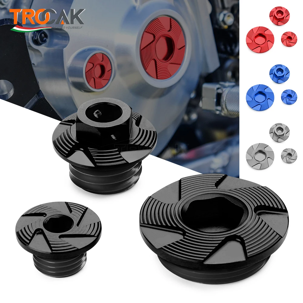 Timing Hold Cap Set For Honda CRF150R 250R 450R Engine Plug Kit  Motorcycle CNC Engine Timing Caps Oil Filler Plug Crankcase Cov