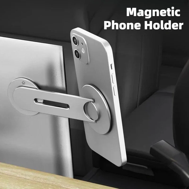 Magnetic Car Mobile Phone Holder Invisible Foldaway  New Laptop Side Mount Floating Screen Vehicle Hidden Laptop Bracket