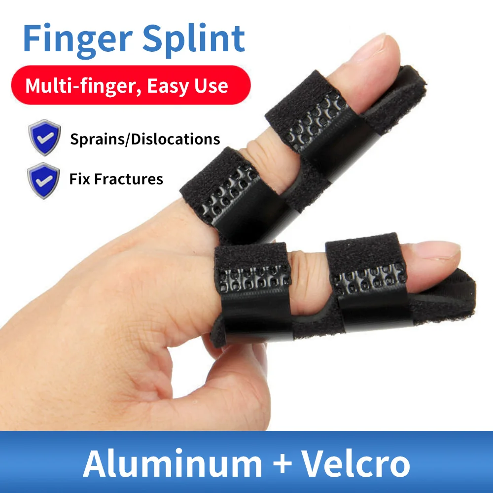 Adjustable Steel Plate Finger Corrector Splint Pain Relief Brace Support Hand Fix Strap Protector Breathable for Hand Recovery - view 2
