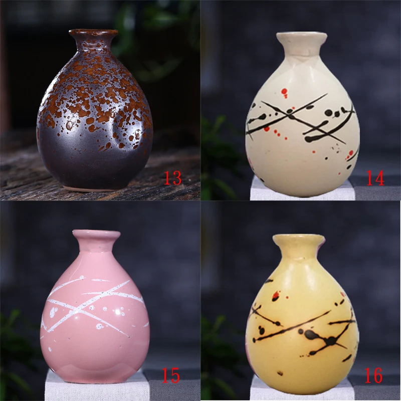 500ml Ceramic Wine Bottle Sake Distribution Wine Pot Liquor Warmer Household Barware Flagon Small Stoup Single Pot With Cork