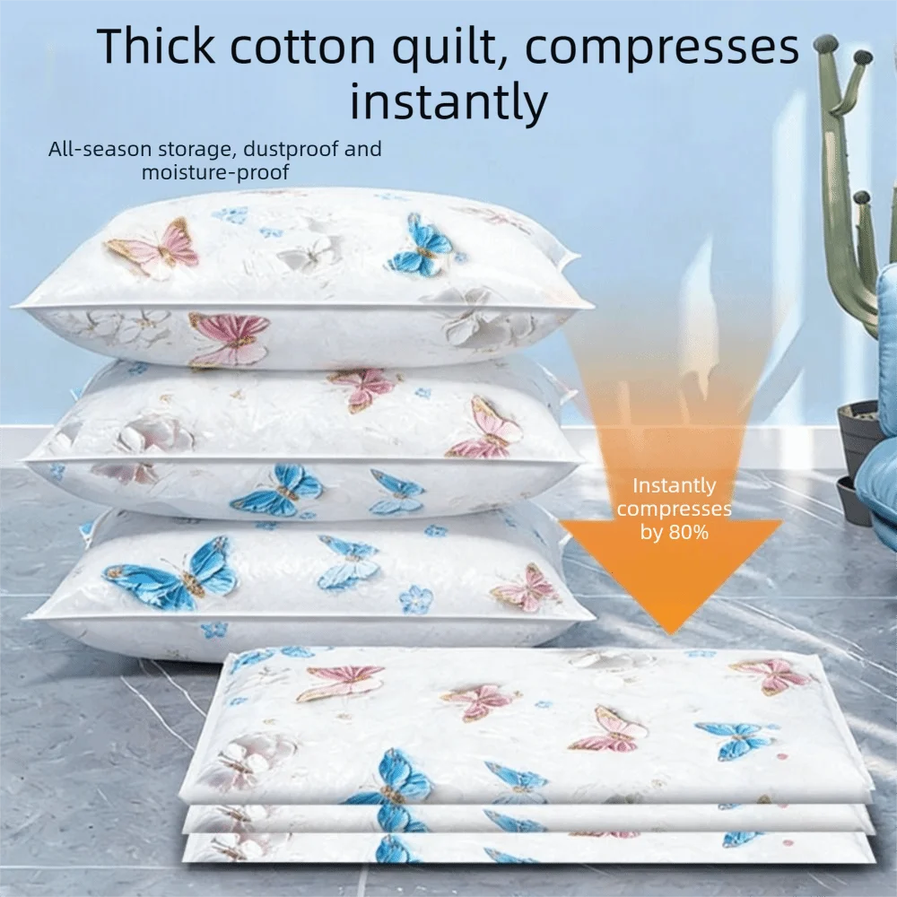 New Thickened Vacuum Storage Bags Heavy Duty Reusable Clothing Organizer Bag Space Saving Cube Compression Bags Seasonal Storage
