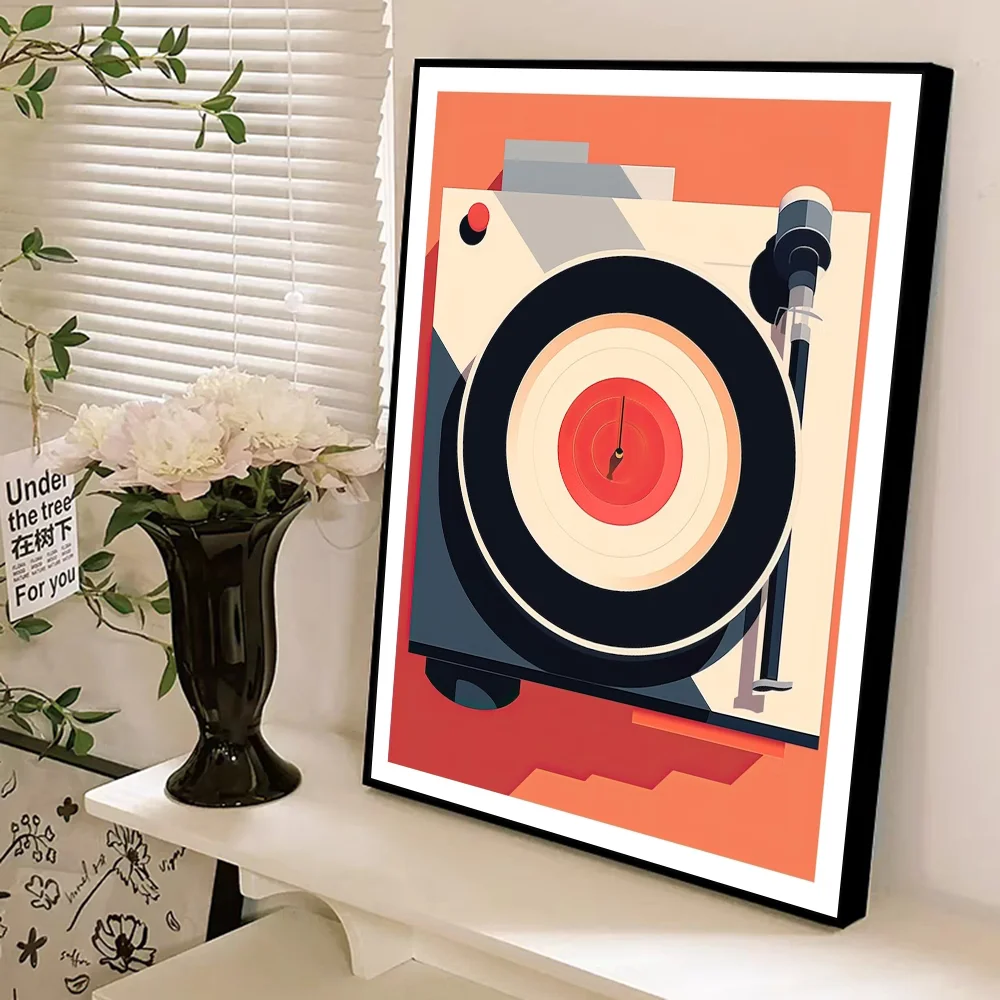 Vinyl Record Art Print Anime Posters Sticky Whitepaper Sticker DIY Room Bar Cafe Kawaii Room Decor