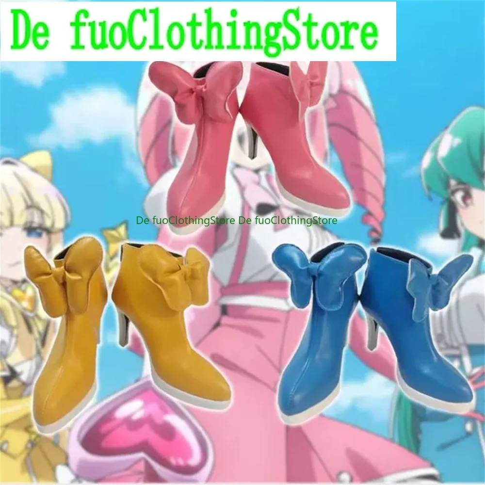 Hanabishi Haruka Minakami Sayo Tenkawa Kaoruko I admire magical girls Gushing over Magical Girls Cosplay Shoes Boots  Defuo