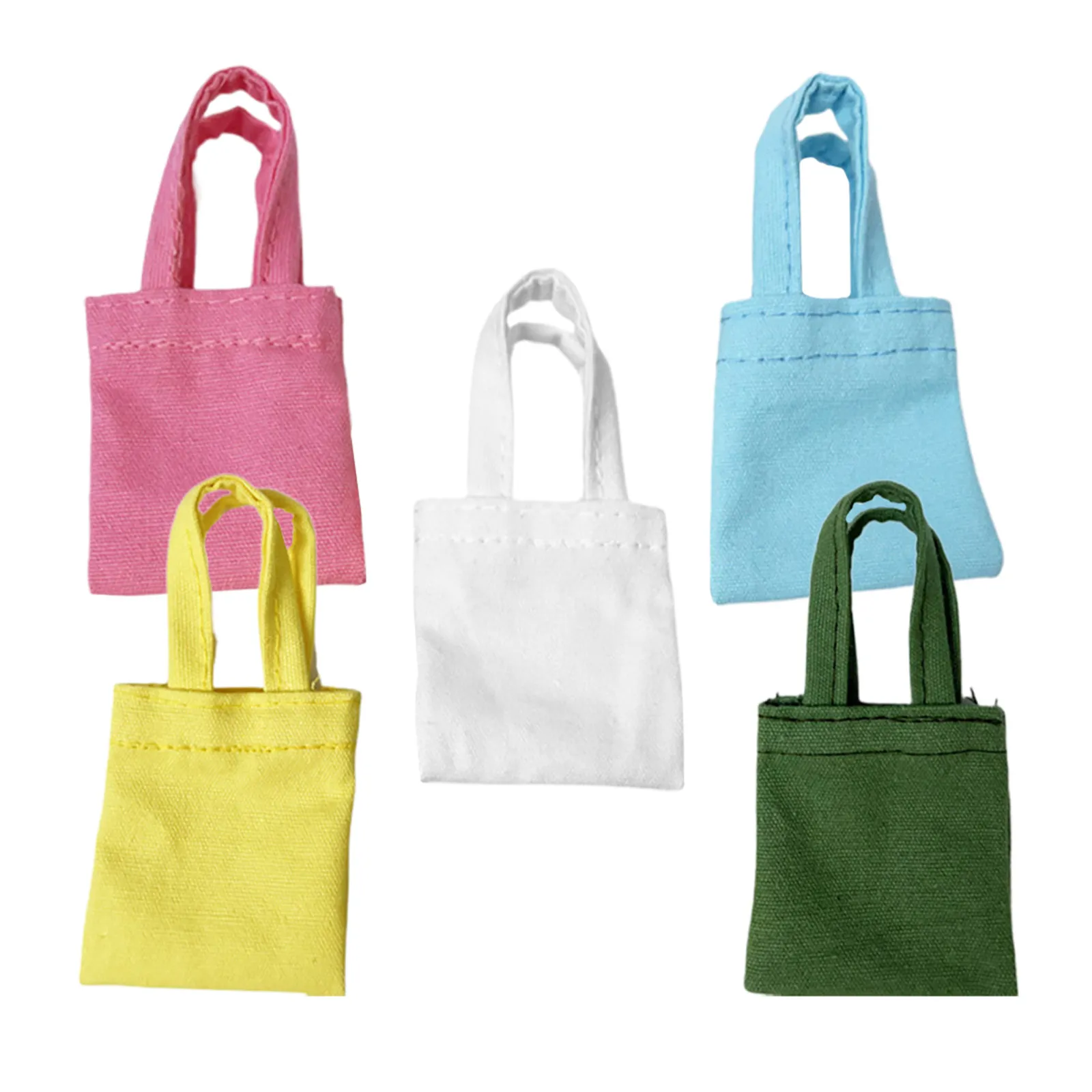 

Набор из 5 миниатюрных холщовых сумок для украшения кукольного домика, изысканные, ручной работы, реалистичные, очень маленькие, портативные, прочные, декоративные.