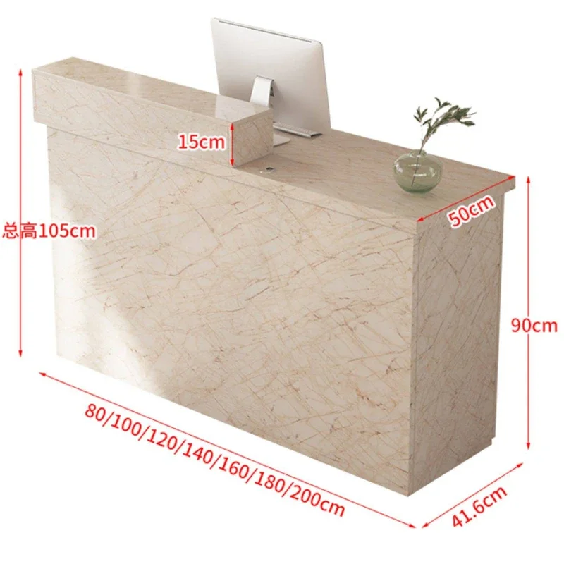 #Nordic Minimalist Salon Reception Desk Counter Clothing Store Modern Retail Counter Front Desk Beauty Spa Fashion Boutique