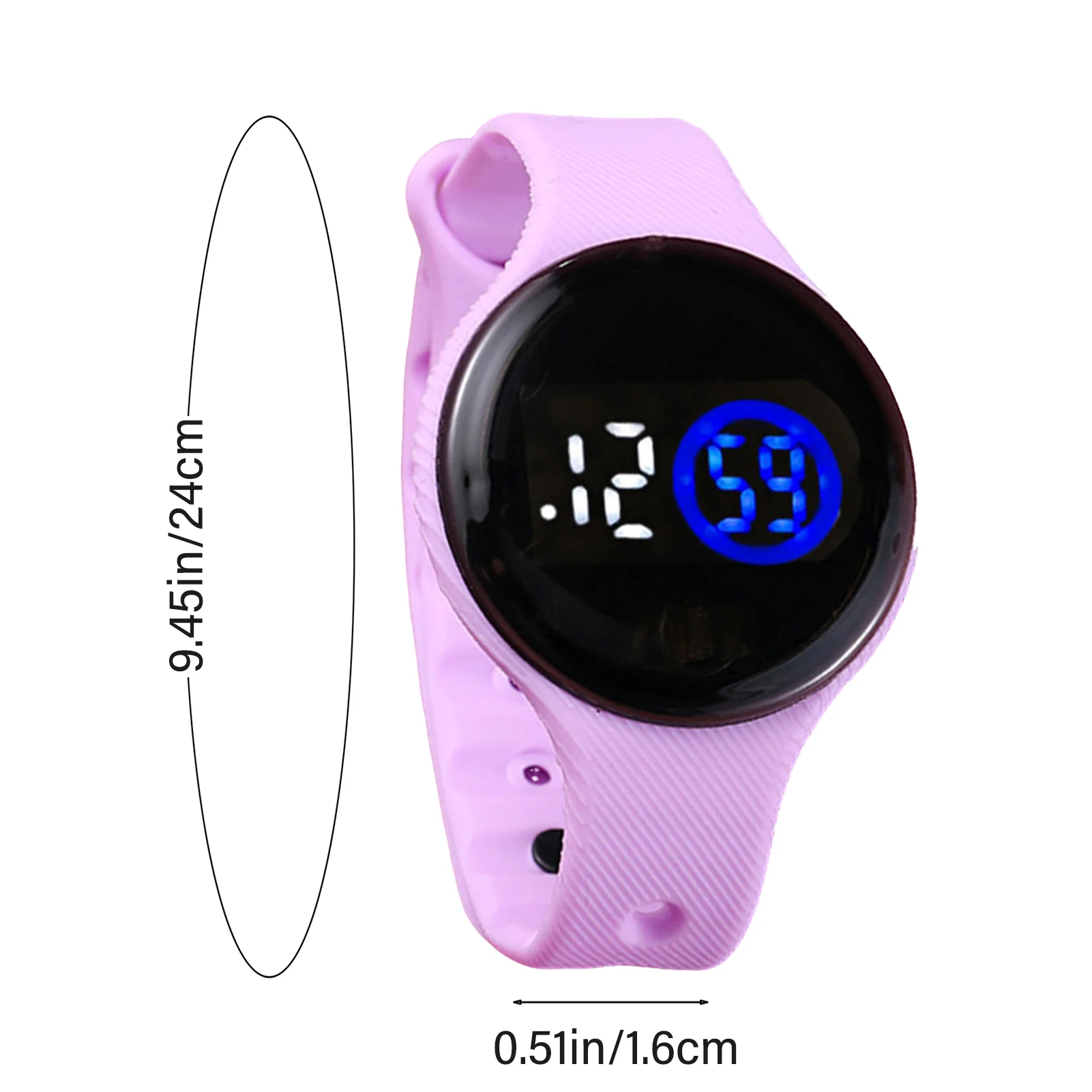 Orologio elettronico a LED rotondo Display Super grandangolare quadrante rotondo orologi da polso regali per ragazze e ragazzi adolescenti