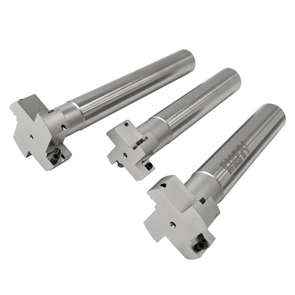 SMP T-slot end mill holder with MPHT06 inserts, three-sided end mill holder for side milling and grooving.