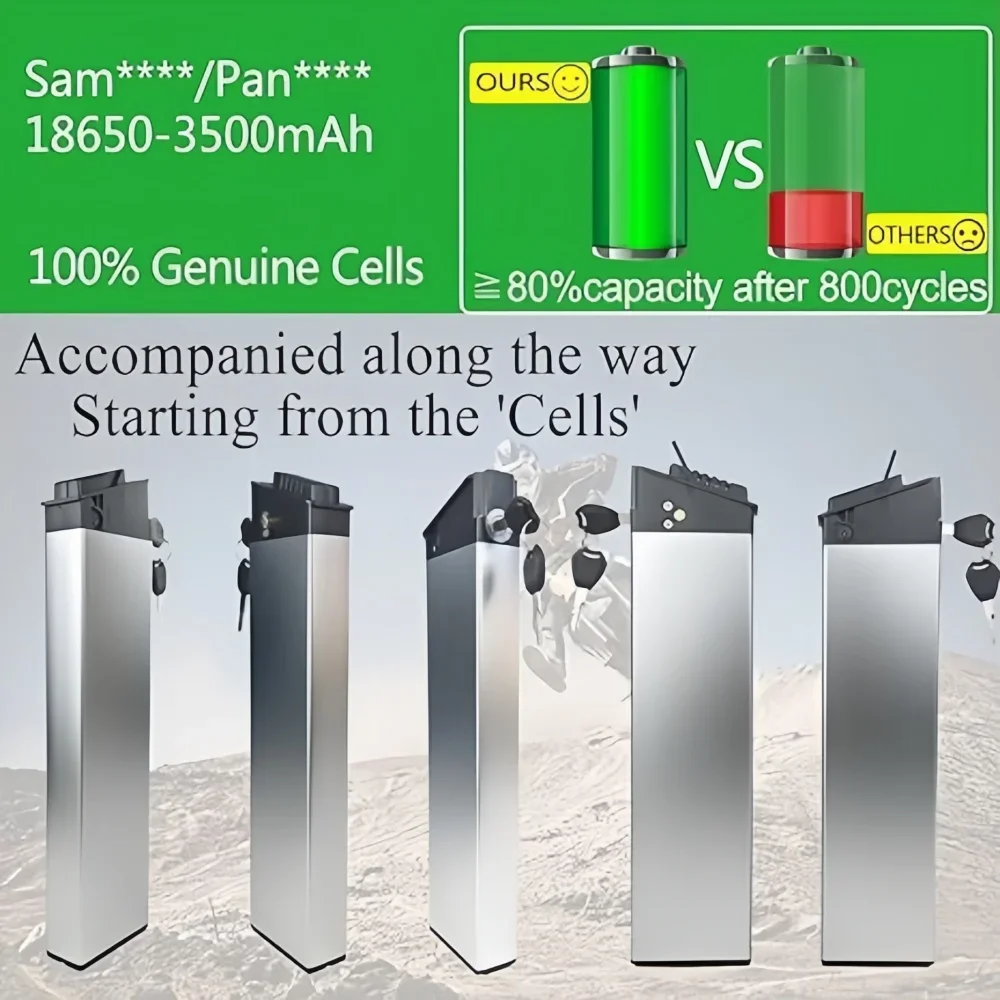 ENGWE EP-2 Pro / MOTOR Pro Bateria de lítio embutida 48V 14Ah 12,8Ah adequada para LAFLY X3 X5 JINGHMA R7 R5, bateria de bicicleta DCH-006