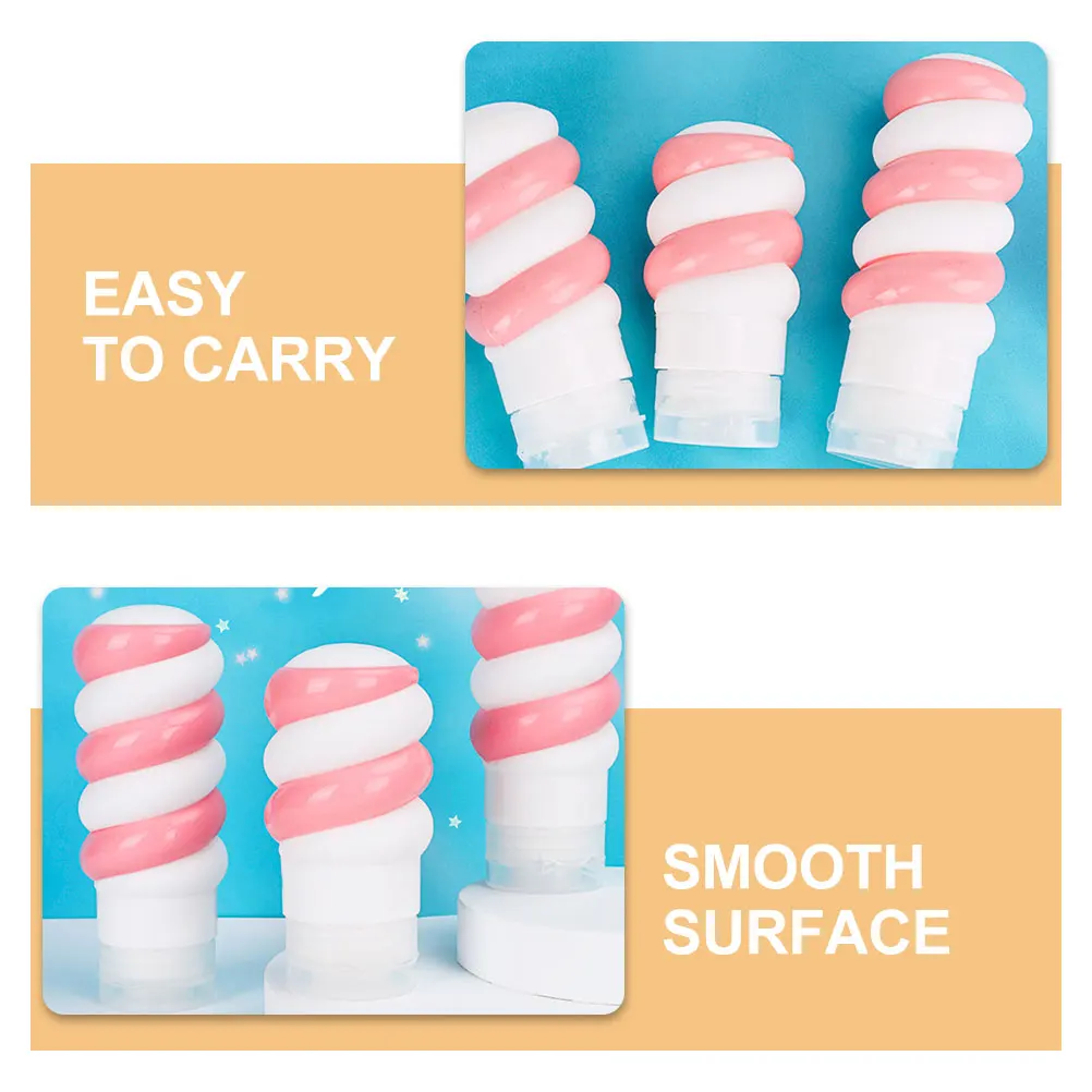 1 قطعة زجاجات السفر سيليكون 90 مللي حاويات أدوات الزينة القابلة لإعادة الاستخدام ل الشامبو مكيف هلام الاستحمام زجاجات حجم السفر ل