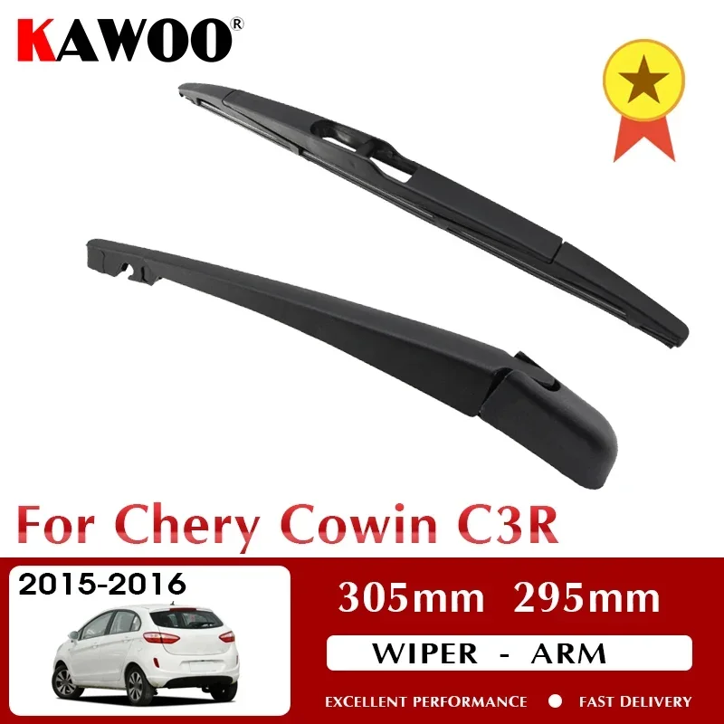 

KAWOO Car Rear Wiper Blade Blades Back Window Wipers Arm For Chery Cowin C3R Hatchback 2015 2016 305mm Windscreen Wiper