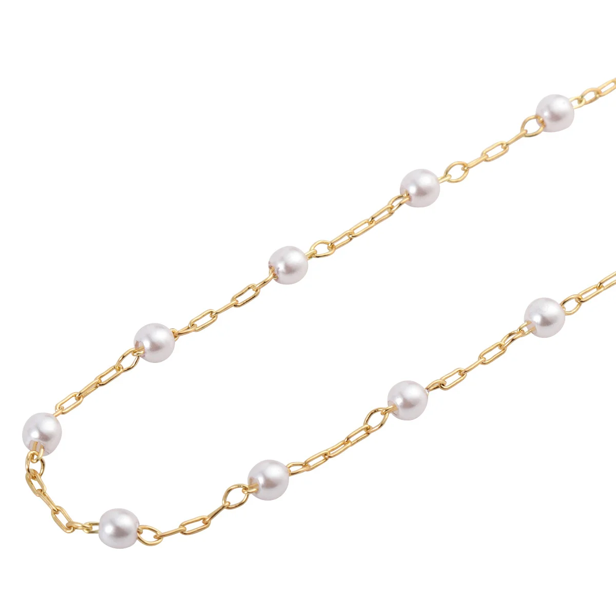 

50cm Pearl Chain Spool Twisted Link Cable Chain DIY Making Accessories for Necklace Bracelet Jewelry Craft Twisted Chains Spool