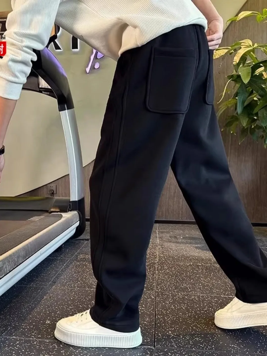 

Kazuki Kuraii Men's Straight Leg Thiened Sports Pants Winter Casual Trousers Spring Autumn Lightweight Sweatpants