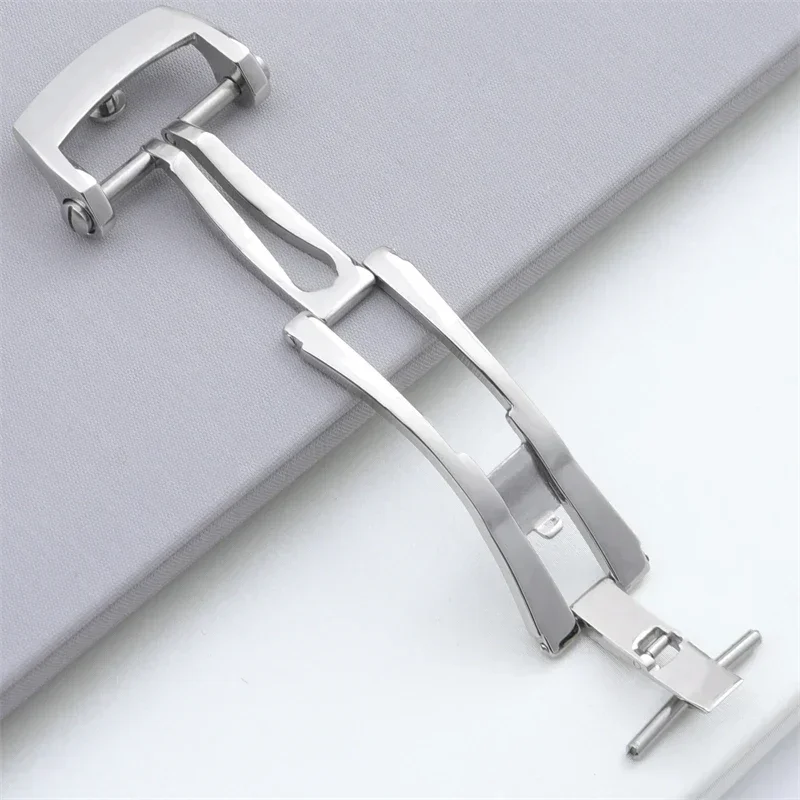 Quality Stainless Steel Pin Fold Buckle For Blancpain Strap Fifty Fathoms 5000  5015 Leather Rubber Nylon Clasp 18mm 20mm Parts