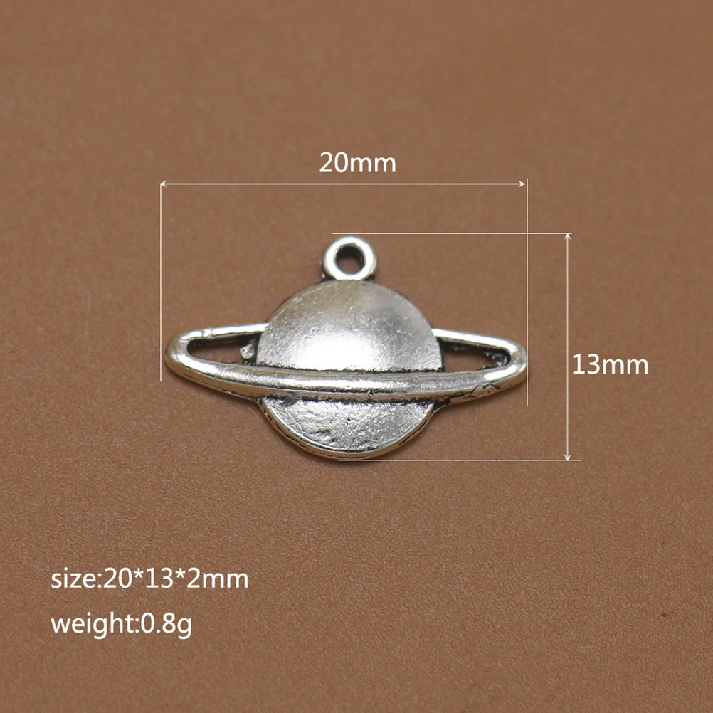 10 قطع خمر سحر قلادة سبيكة diy صنع المجوهرات العرض ل قلادة سوار المفاتيح الحرفية كوكب سحر