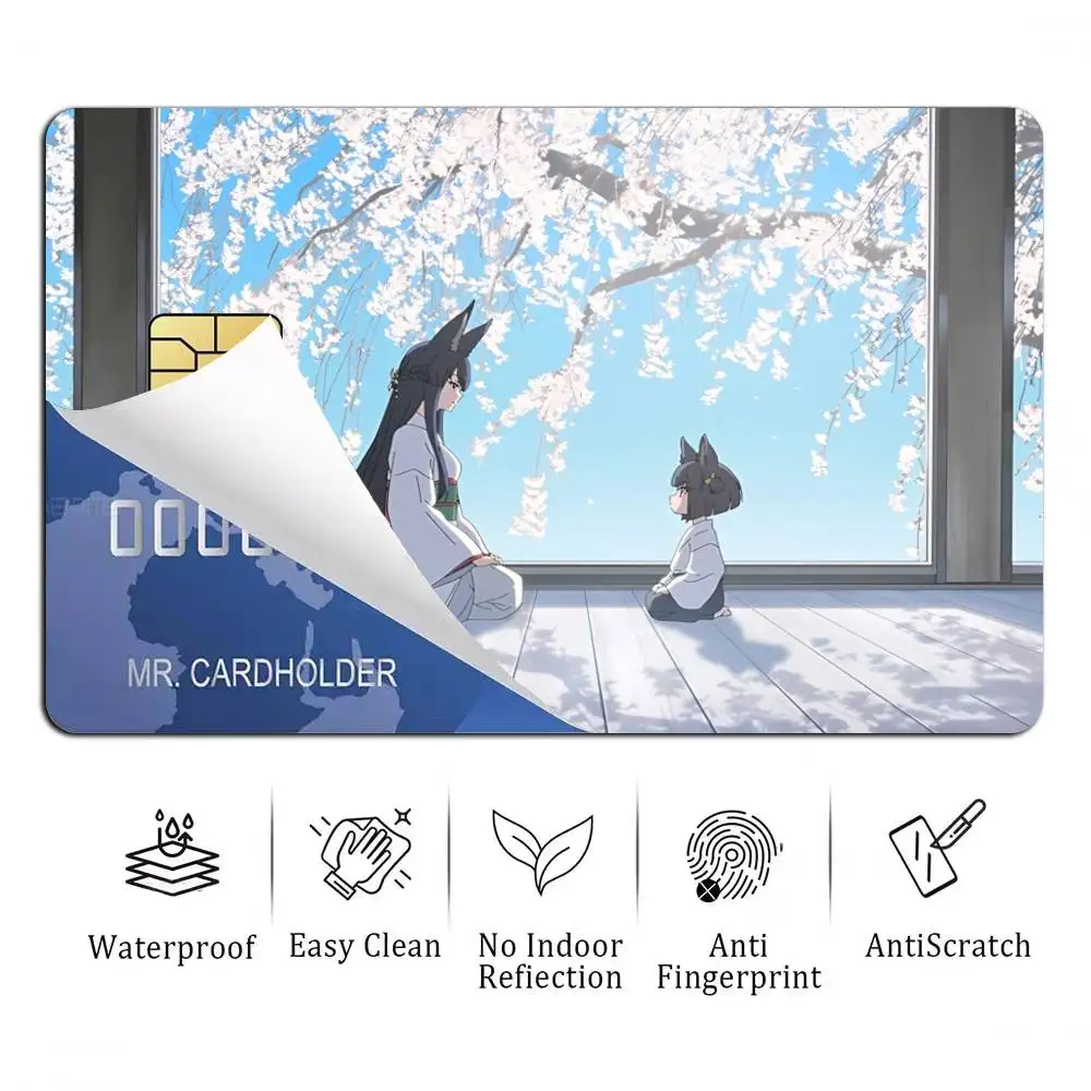 M-Miyabi Game ZenlessZZ Card Stickers for Bank Access Protective Waterproof Film Cover Sticker Gift