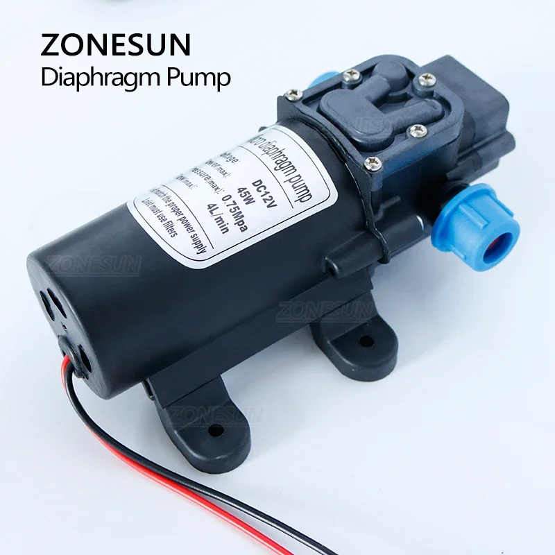 ZONESUN Diaphragm Water Pump For Filling Machine Small Safe High Pressure Self Priming Pump 3.6L/min