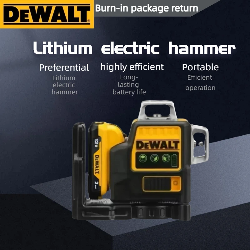 DeWalt DW089LG 12V Lithium Battery 12-Line 360° Green Laser Level for Outdoor Use - view 4