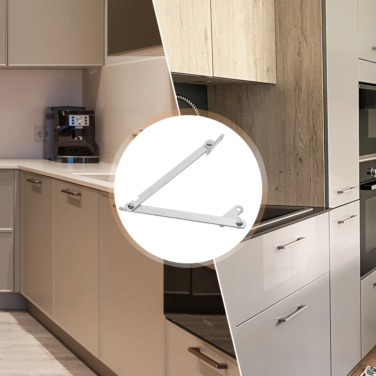 4Pcs Versatile Metal Support Rods Cabinet Pull Rod Adjustable Stay Support Hinge for Kitchen Furniture Wardrobe Shelf