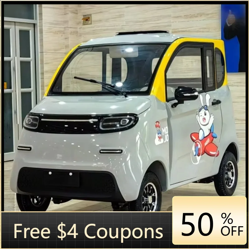 Rs New electric four-wheeled household small fully enclosed scooter adult oil and electricity dual-purpose new energy vehicle ba