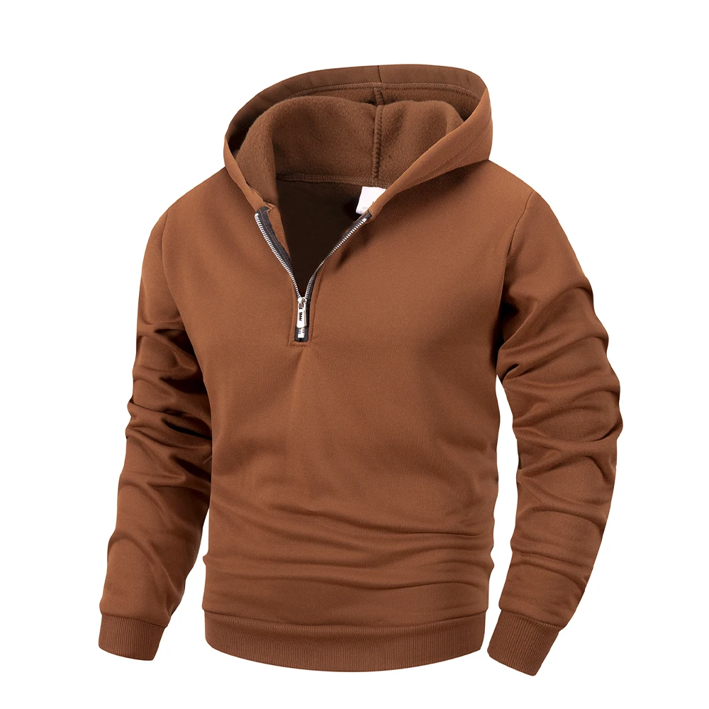 Autumn Winter Men's Hoodies Sweatshirt Cardigan Half Zipper Hooded Hoodies Jacket Sports Outdoor Daily Basic Casual Hooded
