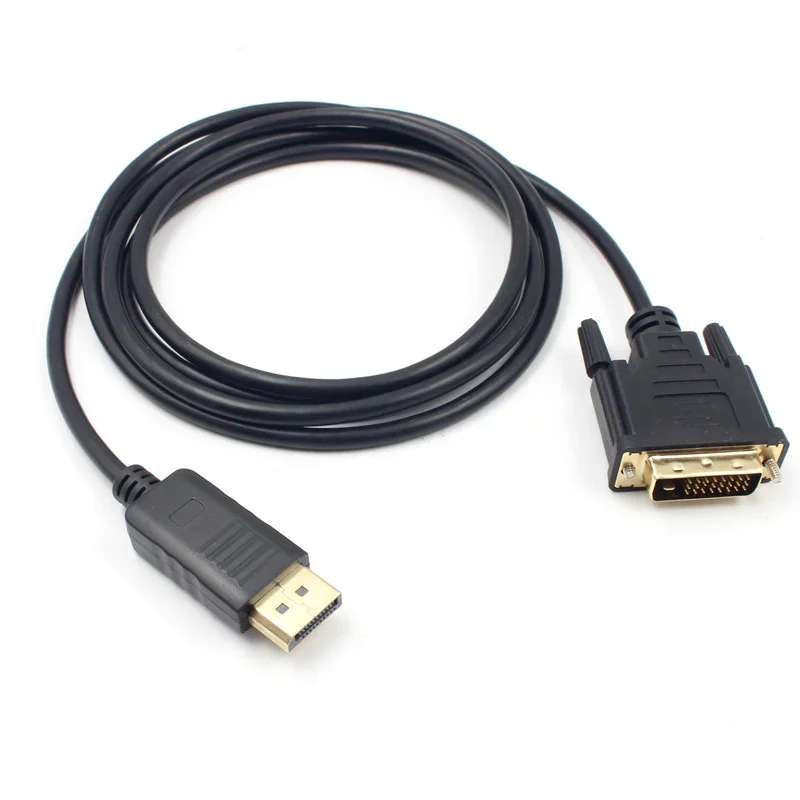 DP Display-port Displayport To DVI Cable 1.8M DP To DVI Adapter Cable Converter Displayport In To DVI 24+1 Out for HP Dell Asus