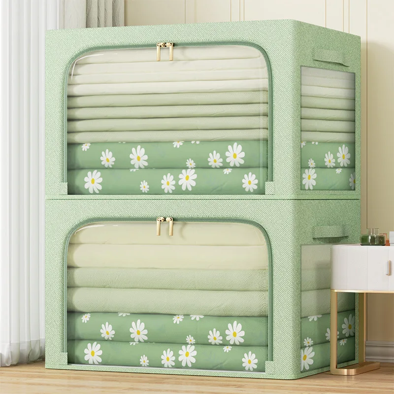 صندوق تخزين الملابس المنزلية فرز صندوق حقيبة النسيج للطي الملابس لحاف خزانة بسيطة سلة التخزين