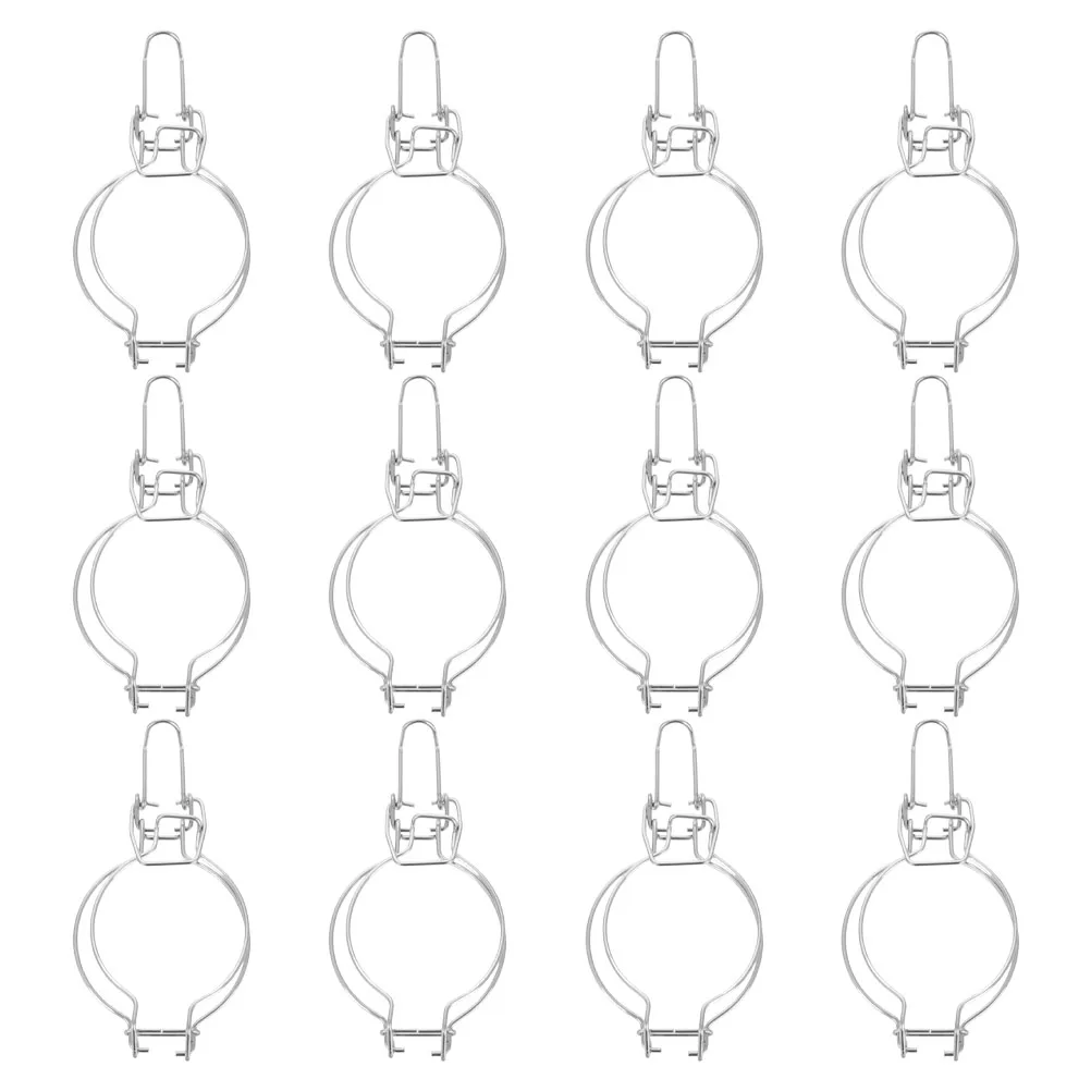 

12pcs Stainless Steel Wire Locking Clamps Wide Mouth Glass Jars Sealed Buckle Canning Accessories Replacement Handles Jar