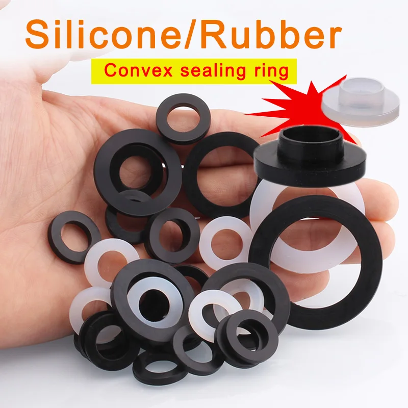 O Ring Rubber Packing Seal Silicone Gaskets Electric Stoves Washer Piping Water Gas Oil Plumbing Pipes Convex Design Flat Gasket