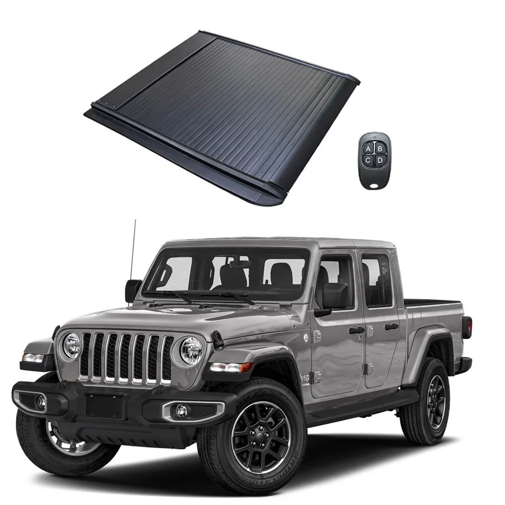 

Hard Retractable Shutter Tonneau With Button Pickup Lid Truck Electric Roller Bed Cover For Jeep Gladiator Jt 5' E-K59