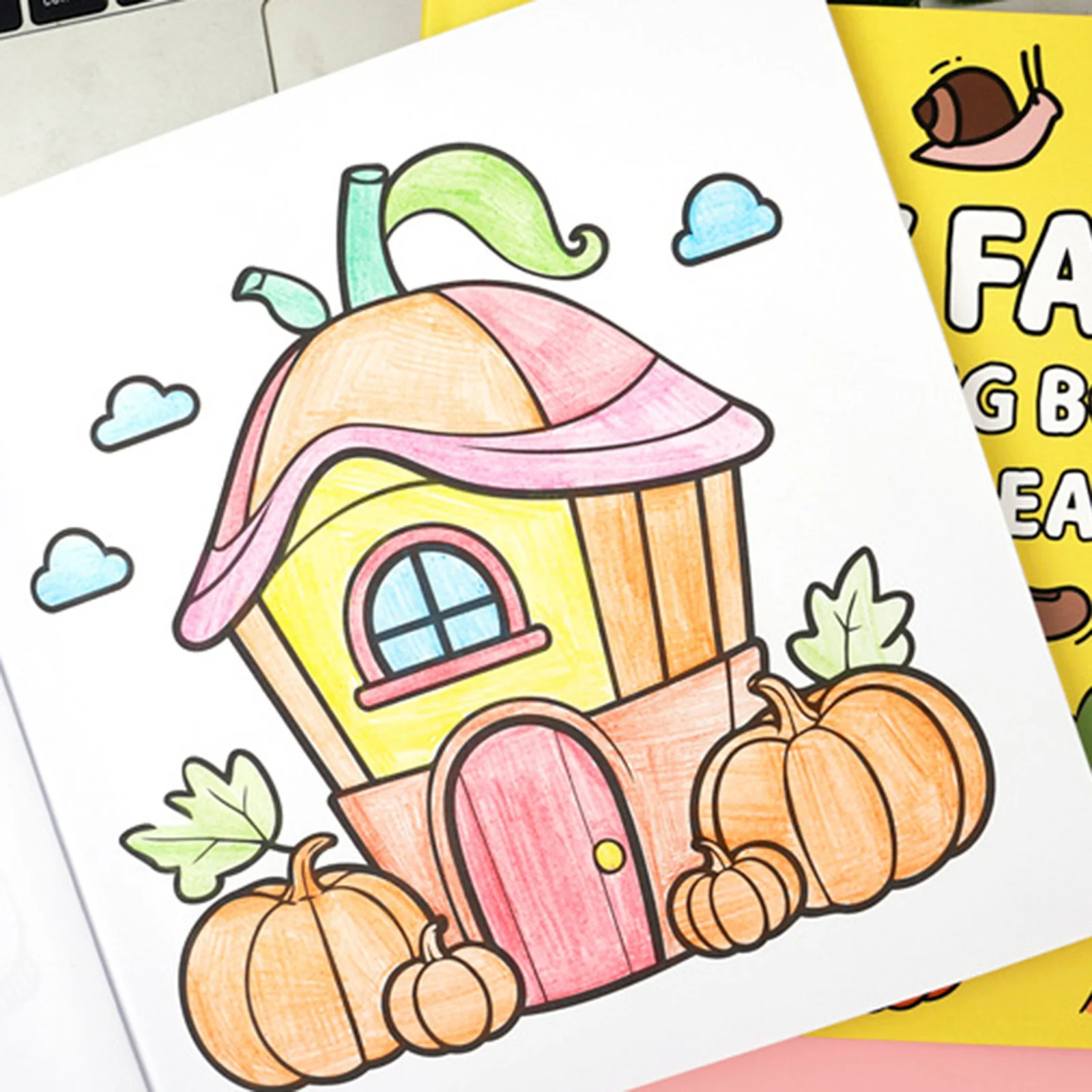 Children Vegetable Farm Coloring Books 40 Pages Cartoon Patterns Suitable for 4 Years and Above