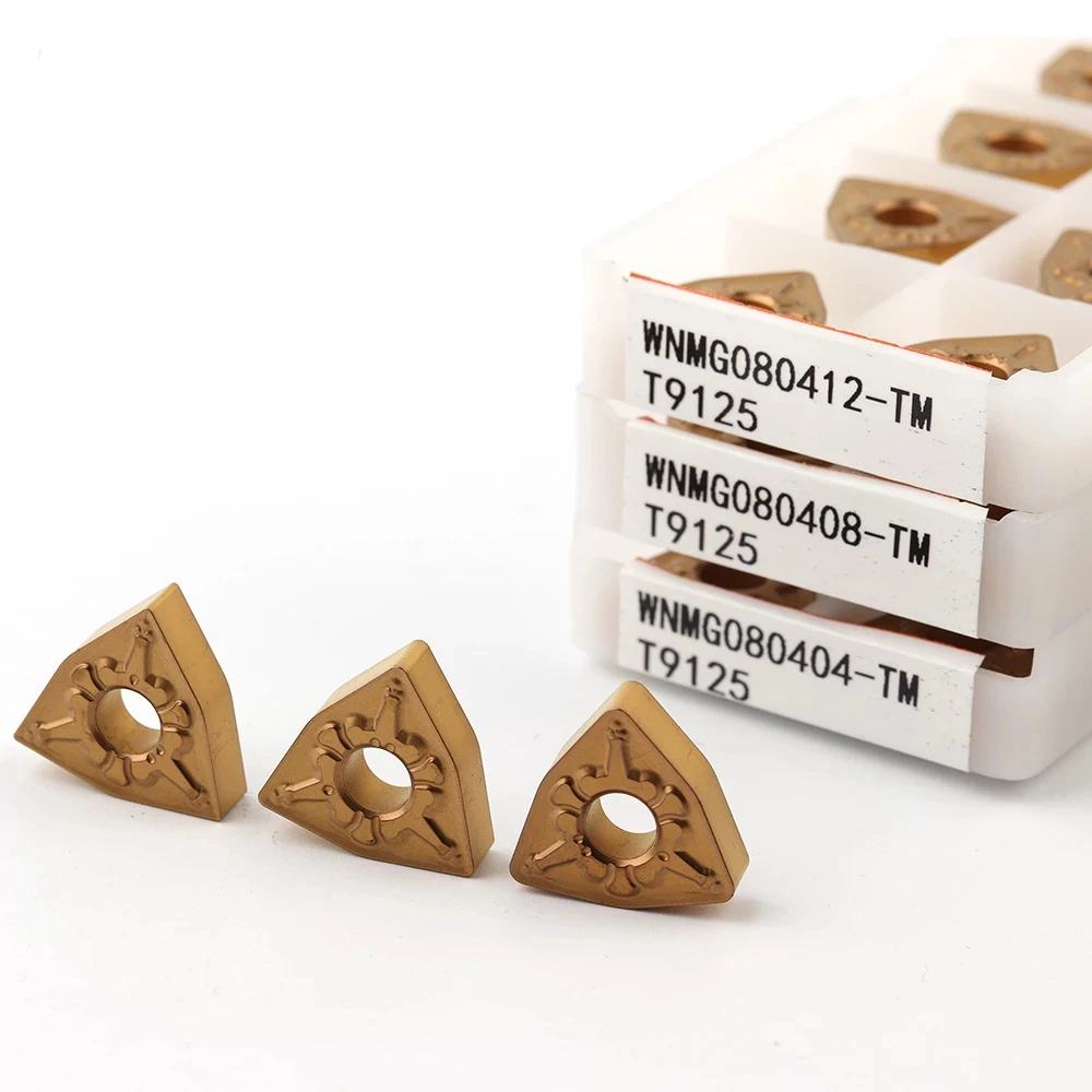 10 pezzi WNMG080404 TM 100% tornio originale lama in metallo duro parti in acciaio per utensili di tornitura esterna di alta qualità