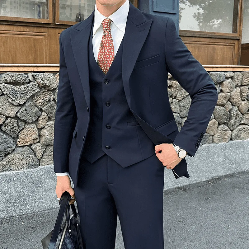 M548751 Men's wedding suit men's slim wedding suit business men's handsome suit three-piece suit