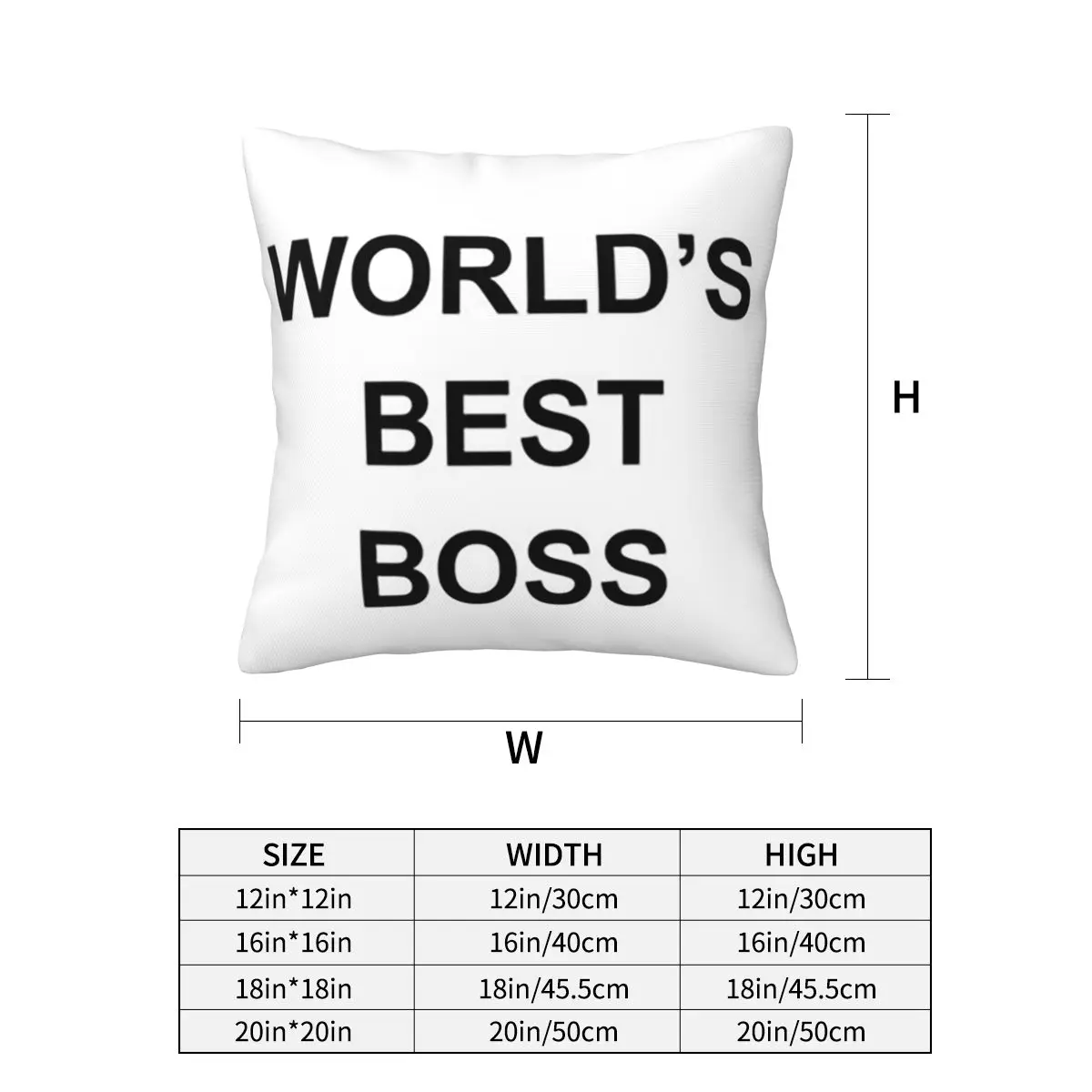Worlds Best Boss The Office Dunder Mifflin Square Pillowcase Cushion Cover Pillow Case Throw Pillow Cover Home Sofa Living Room