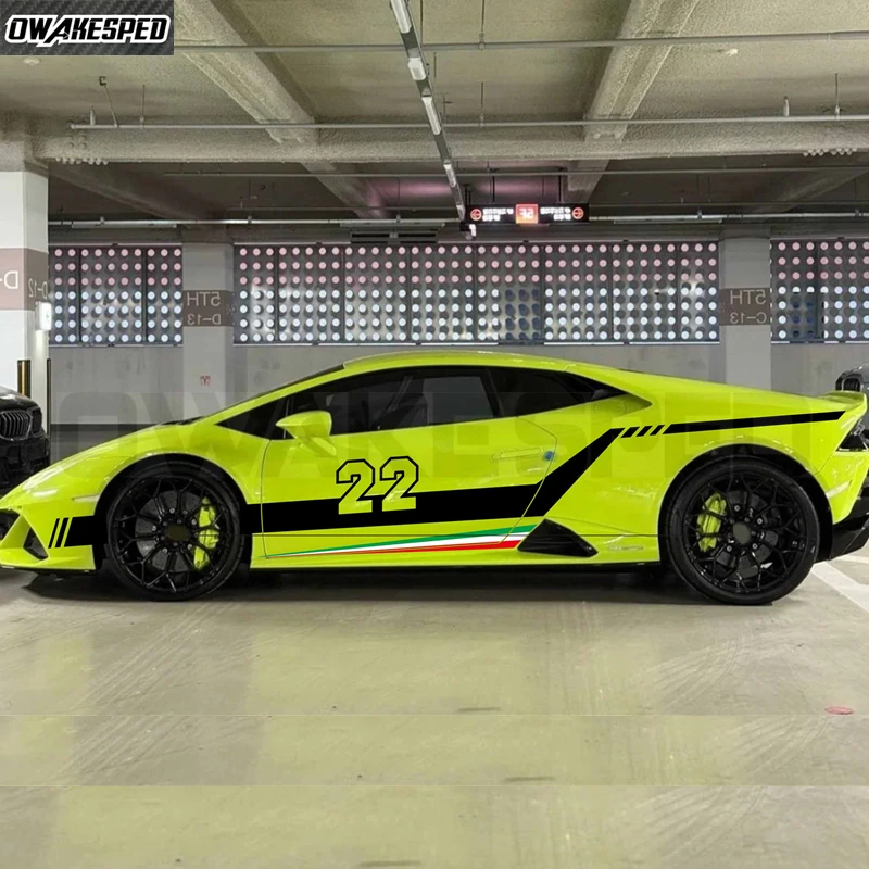 Car Body Side Vinyl Stickers FOR Lamborghini Huracan customization modification sports Decals Cover Auto Tuning Accessories