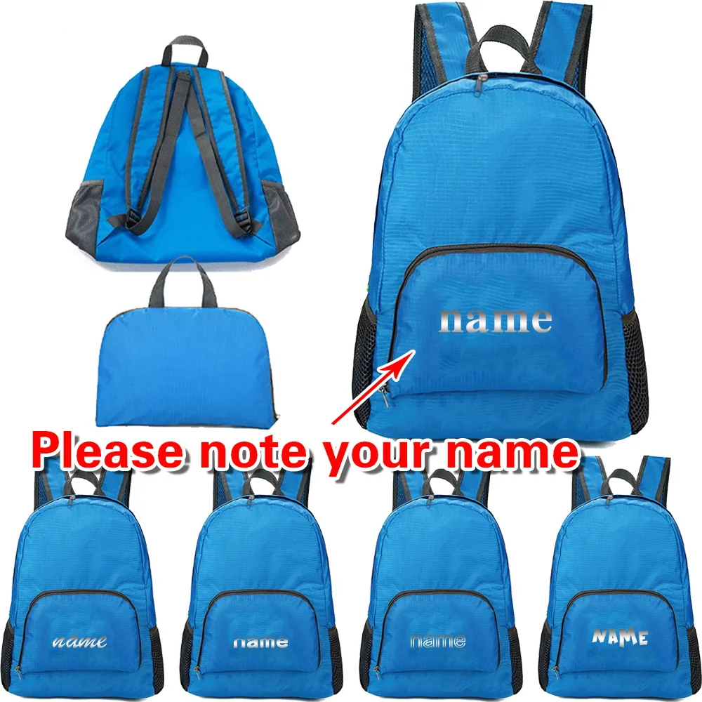 اسم مخصص حقيبة ظهر قابلة للطي سعة كبيرة السفر حقيبة التسلق التخييم تخزين حقيبة عادية المشي لمسافات طويلة حقائب رياضية بسحاب #1