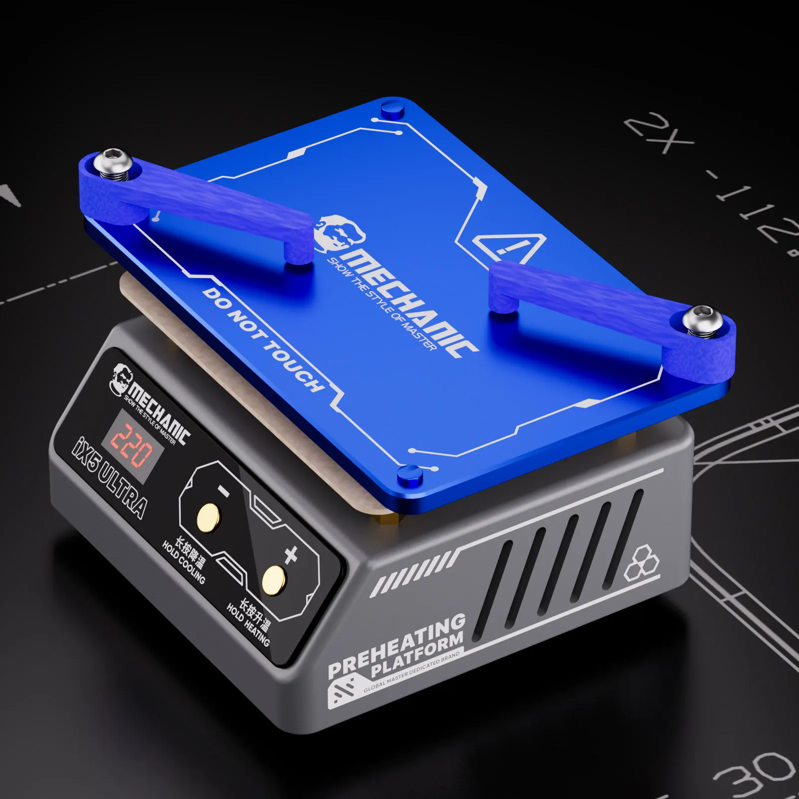 Многослойная подогревательная станция MECHANIC IX5, термостатическая платформа для ремонта материнских плат Android/IPhoneX-14Pro Max