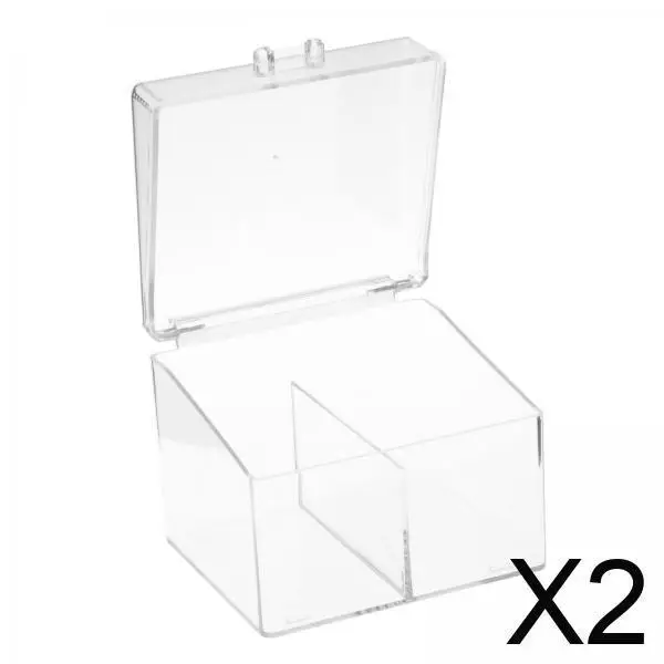PS Plastic Makeup Storage Box Transparent Dustproof Cosmetic Container for Cotton Pads and Accessories Bathroom