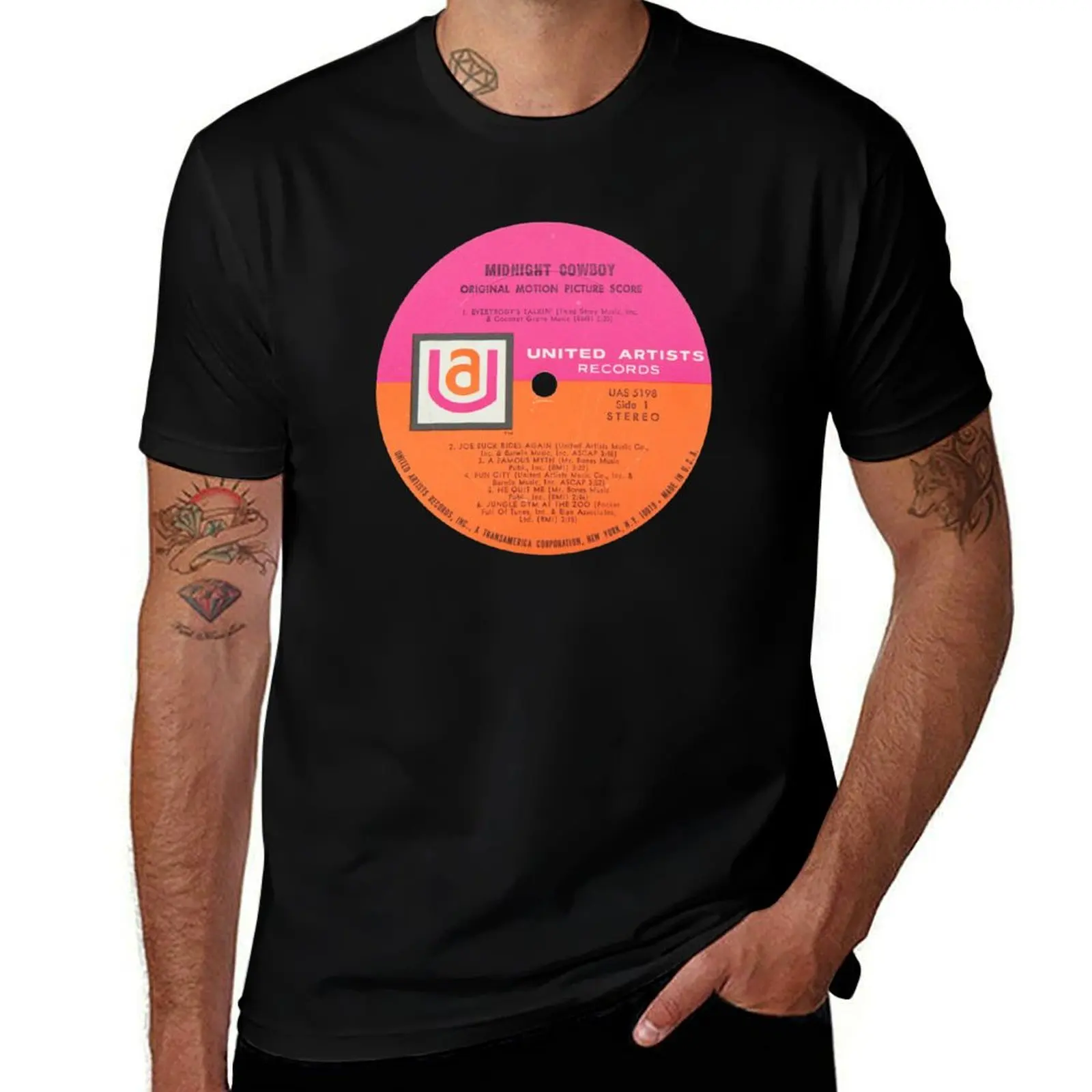 Midnight Cowboy Soundtrack LP Label T-Shirt Summer Holiday T-Shirt