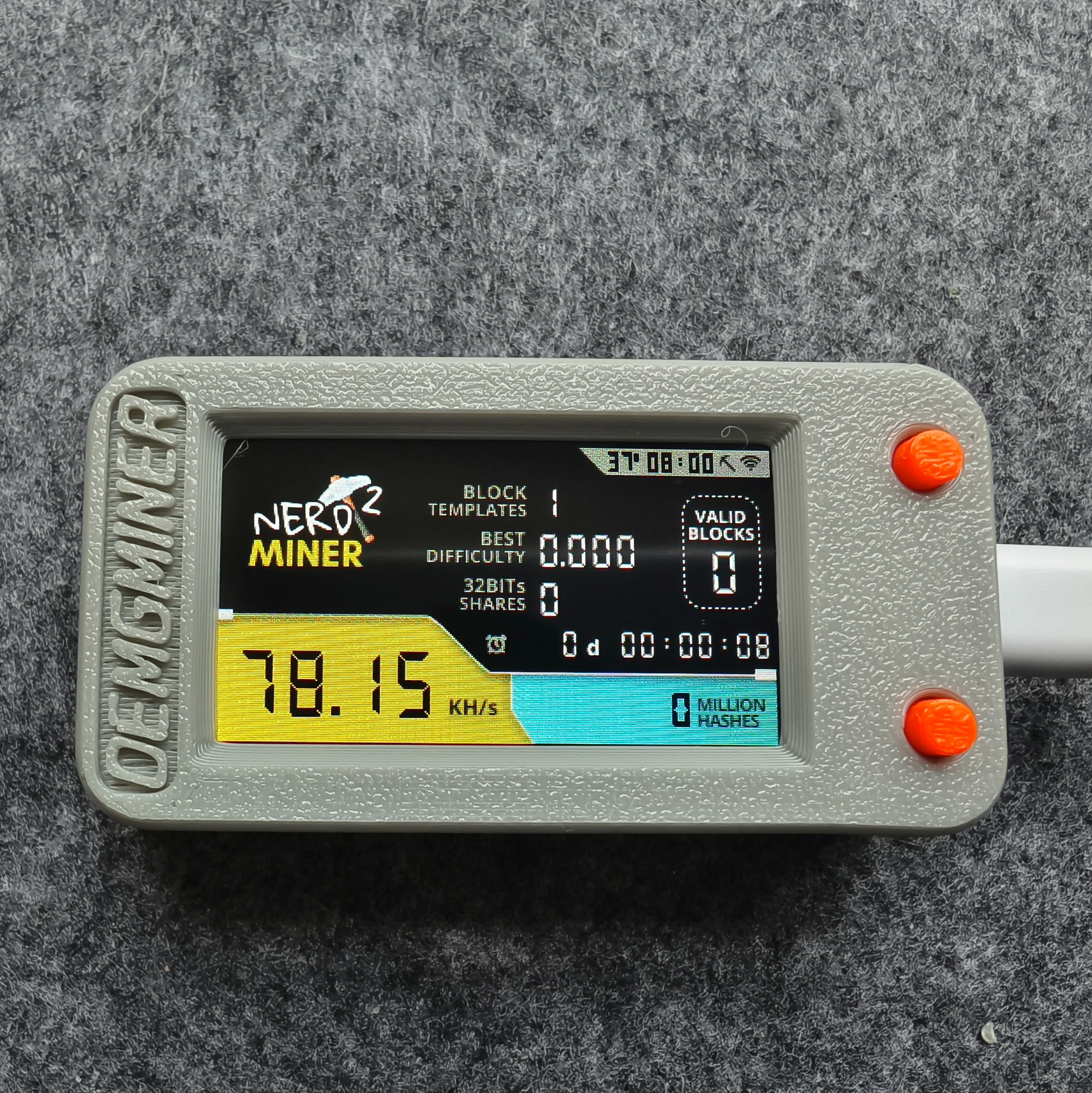 Criptomoeda Mineiro com T-Display, Mineiro Nerd, Mineiro V2, 78KHS, S3, Bitcoin Solo, 78KH Mineiro, Mineiro, Hashrate, Mini BTC, máquina de loteria