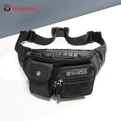 VOLUNTEER Waist Bag for Men 2024 Multipurpose Oxford Cloth Casual Lightweight Multiple Pockets Phone Crossbody Chest Bag 1832-11