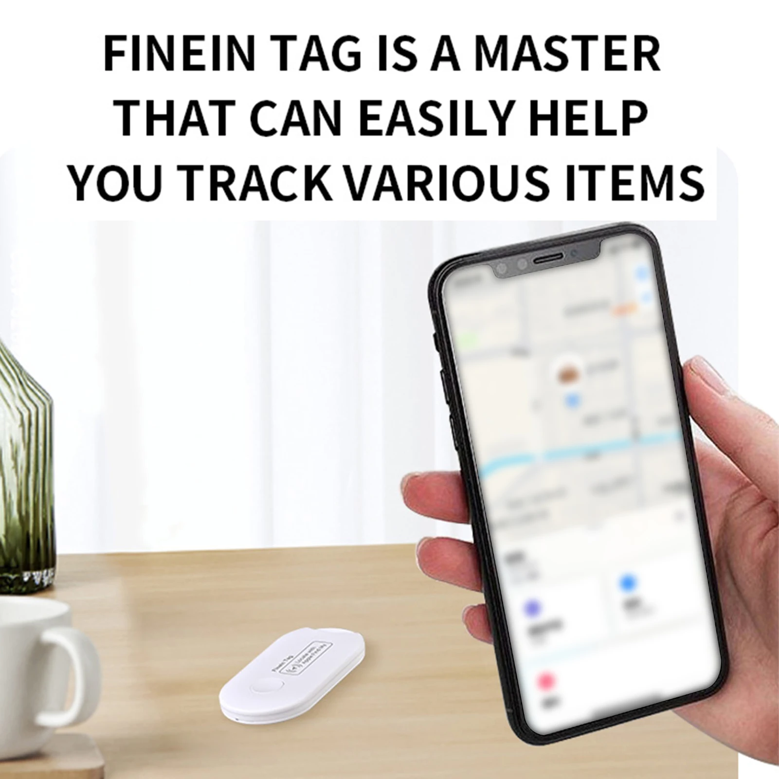 Bluetooth Tracker Works With Apple Find My Keys Finder and Item Tracker Tags MFI Certification for Car Keys and Phones Bags