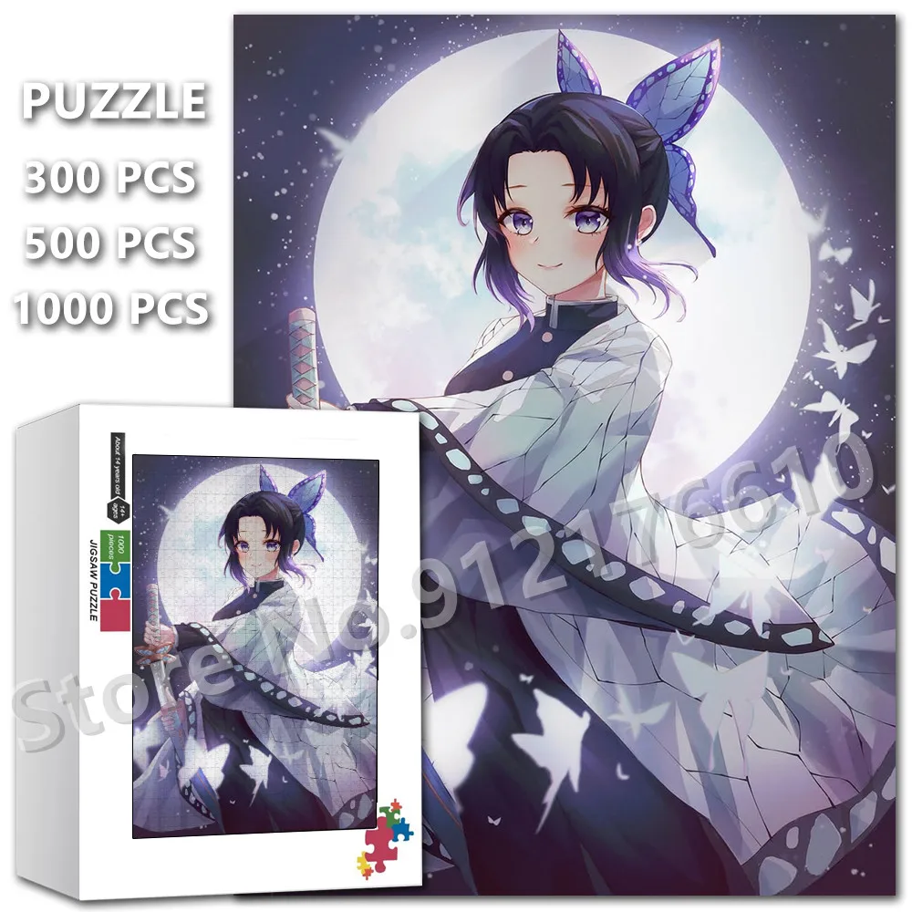

Demon Slayer аниме-пазл 1000 шт., мультяшные девушки Kochou Shinobu, образование, декомпрессия, деревянные головоломки, рождественские подарки