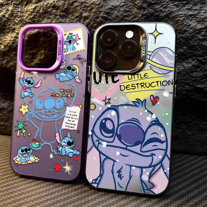 인기 만화 러블리 스티치 Y2K 삼성 갤럭시 S25 S24 S23 FE 울트라 엣지 플러스 4G 5G 낙하 방지 무광 백 커버 폰 케이스