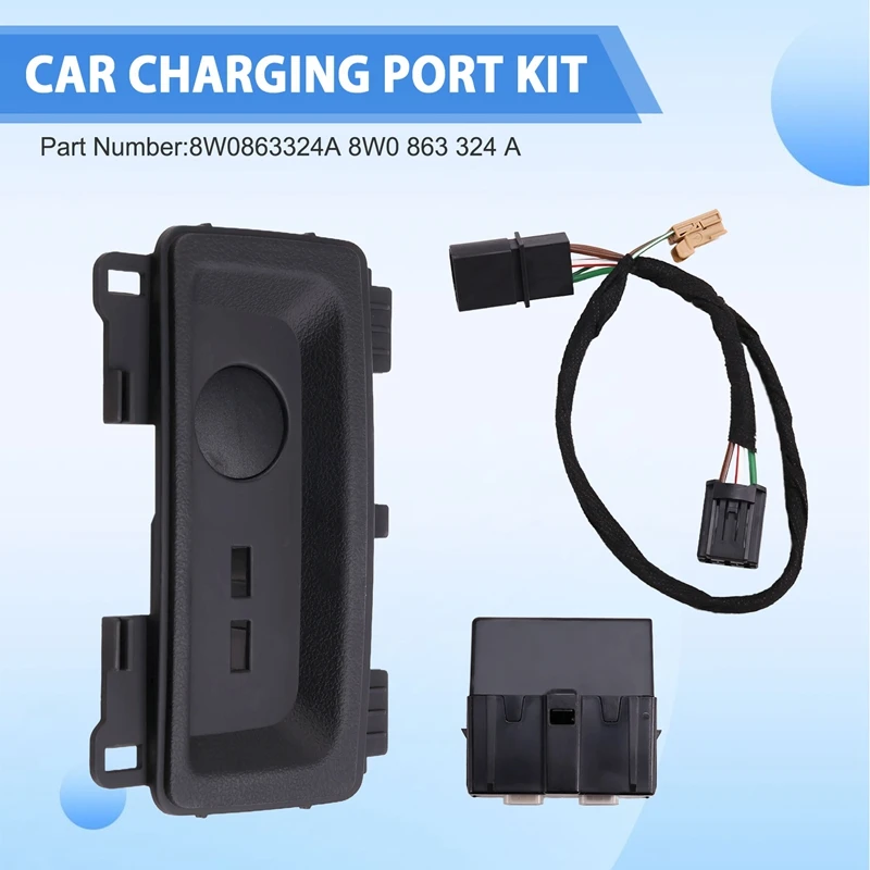 8W 0863324 Een auto-achterbank Carplay-schakelaar USB AUX Type-C oplaadpoort voor A4 A5 RS4