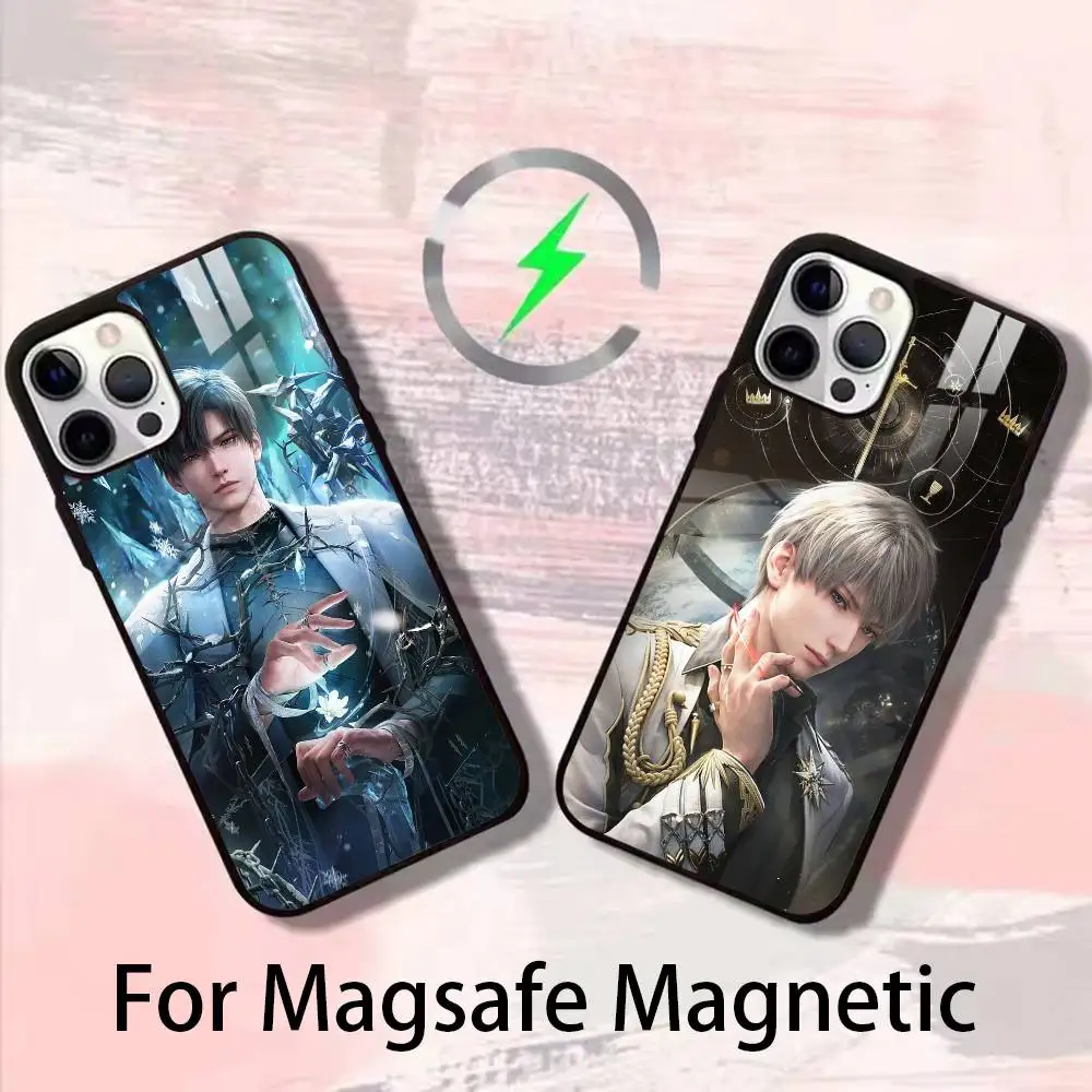 

Love and Deepspace Phone Case For iPhone 17 16 15 14 13 12 Pro Max Plus for Magsafe Mirror Wireless Magnetic Cover