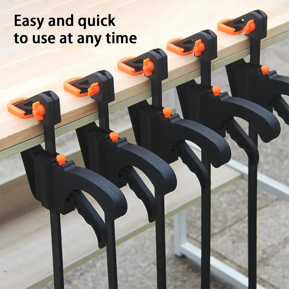 4' F Woodworking Clamps Quick Fixed Type Glass Wooden Board Connection Clips Tool Portable Squeezing Nylon Work Bar Kit 1/2/4pcs