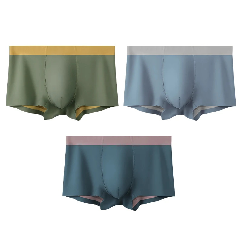 

3 шт. бесшовное нижнее белье из модала, мужские летние тонкие четырехугольные шорты, мужские удобные и дышащие спортивные трусы